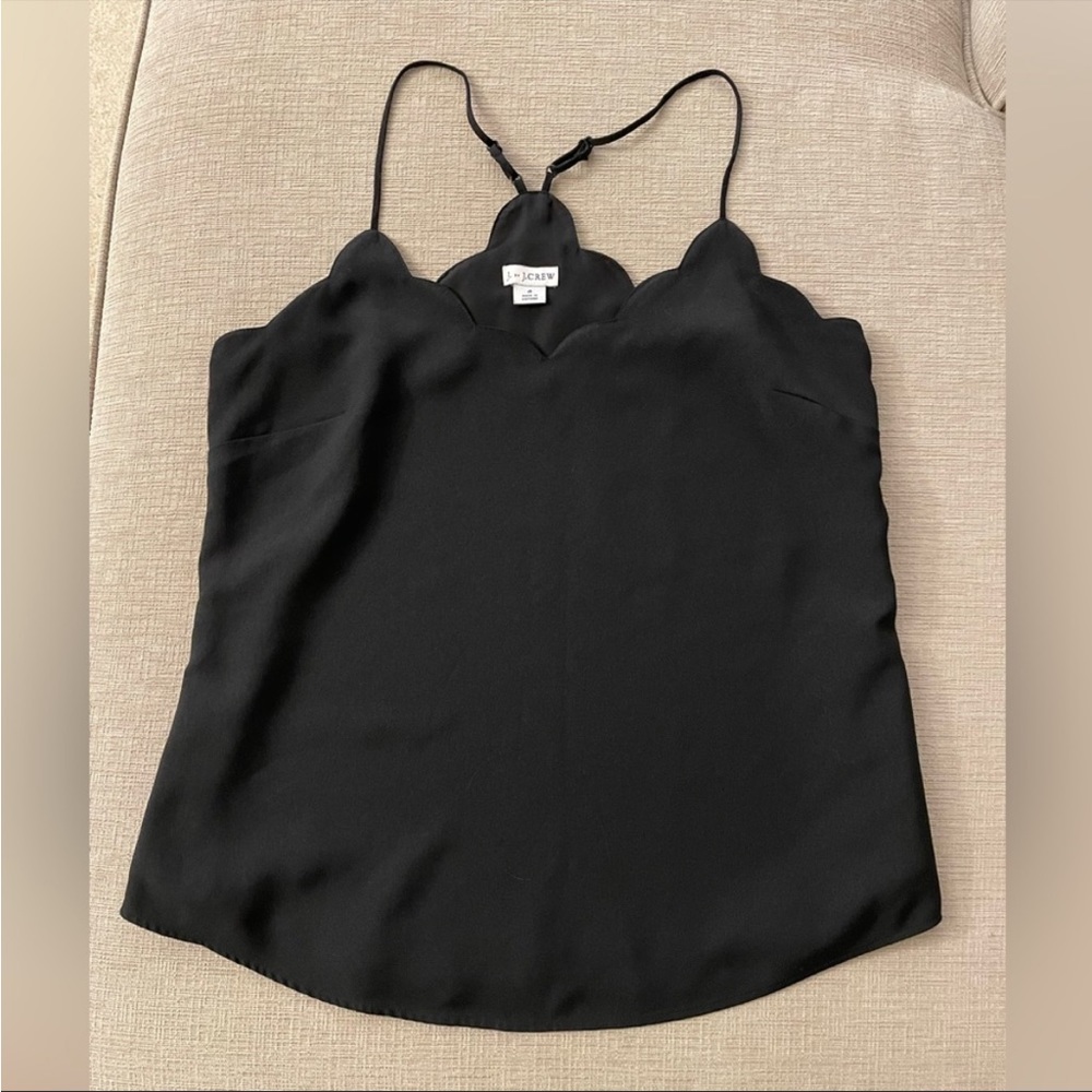 J.Crew scallop spaghetti strap tank. Size 4.
